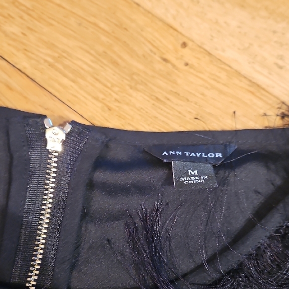 Ann Taylor Black Faux Fur Blouse - Picture 5 of 8